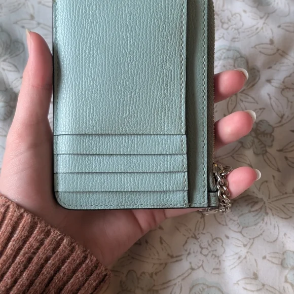 Blue Daisy Kate Spade Purse With Matching Card Holder - Picture 5 of 11